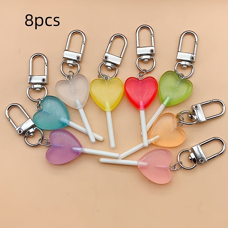 

8pcs Alloy & -shaped Keychains, Simulated Bag , Diy Pendant Accessories, , Small Set