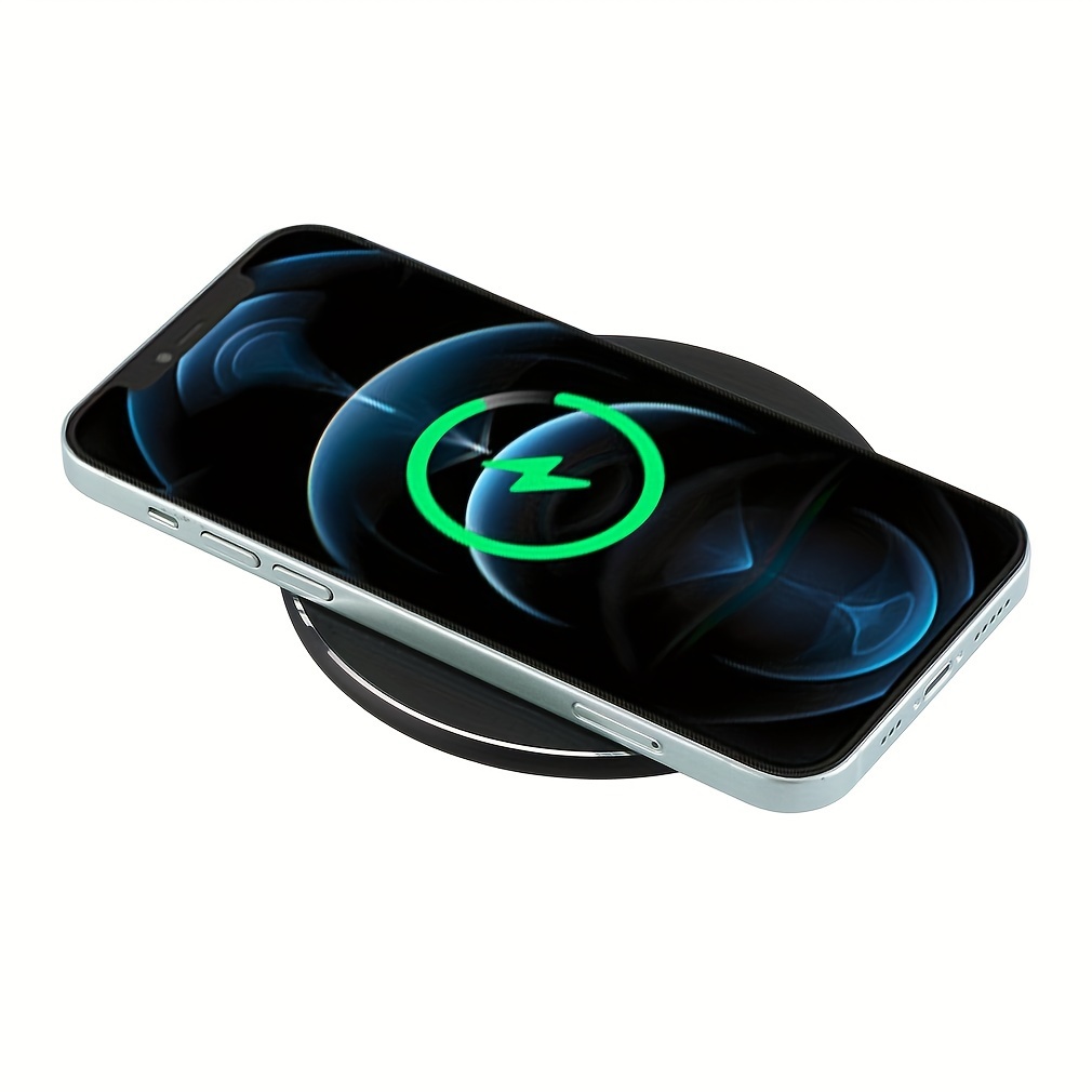 

Metal Desktop Round Wireless Charger Portable - -