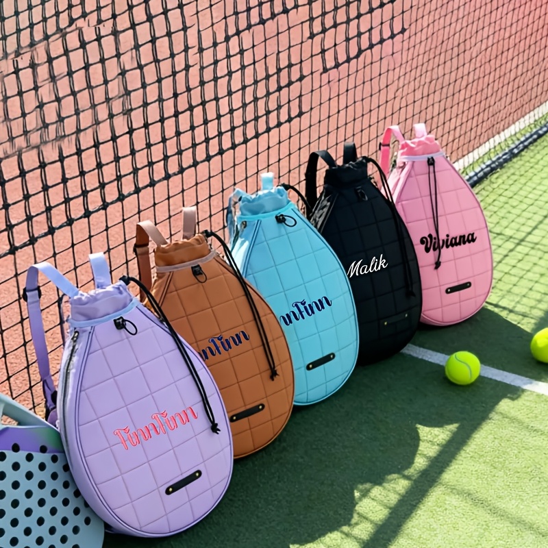 item picture personalized tennis racket bag embroidered customization customizable name initials and patterns fashionable travel tennis racket handbag   bag tennis travel bag thickened   racket bag premium custom gift