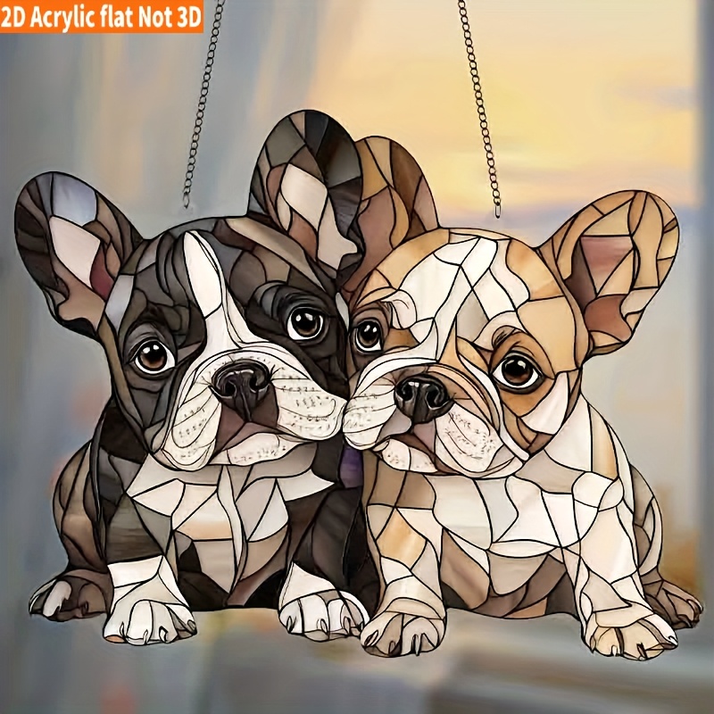 

2d Flat 1pc French Bulldog Sun - Beautiful Acrylic Wall , Animal Theme, For Home Decoration, Holiday Decoration And Special Occasions