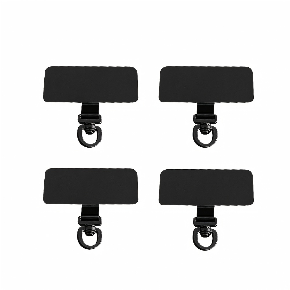 TEMU 4pcs 360 Rotating Ultra-thin Aluminum Alloy Fixed Gasket, Strong Mobile Phone Lanyard Card Sticker, Anti-lost, No , Mobile Phone Gasket