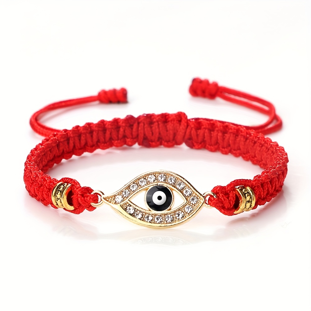 TEMU 1 pieza de pulsera de tejida a , y negra, para proteger a familiares y como regalo