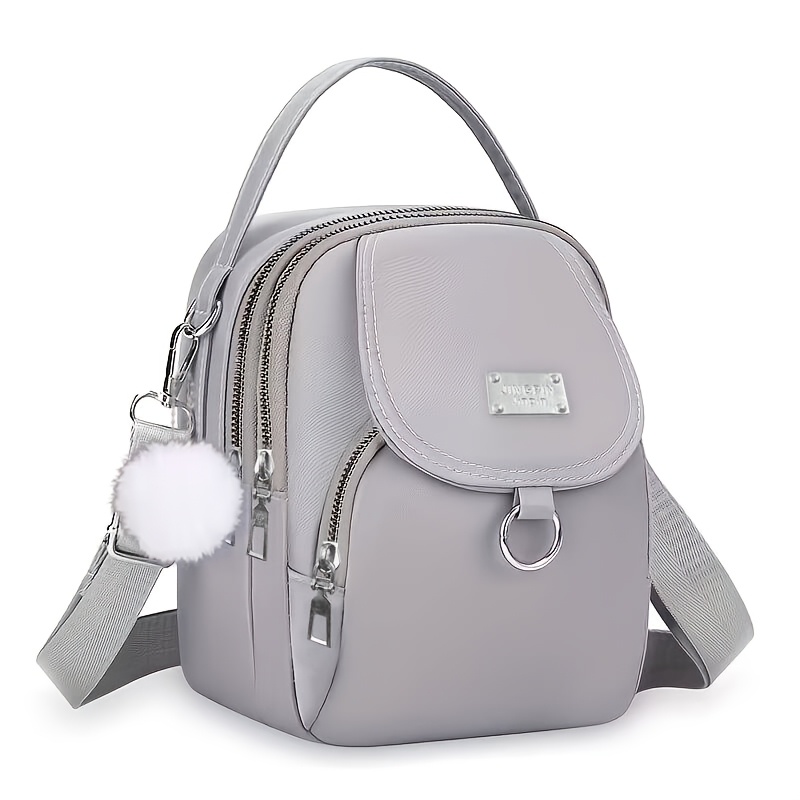 TEMU Women's Shoulder Bag - 2pcs (1 Bag + 1 Accessory) Spring/summer Unisex Square Bag Women's Crossbody Bag Casual Fashion Solid Color Multi-pocket