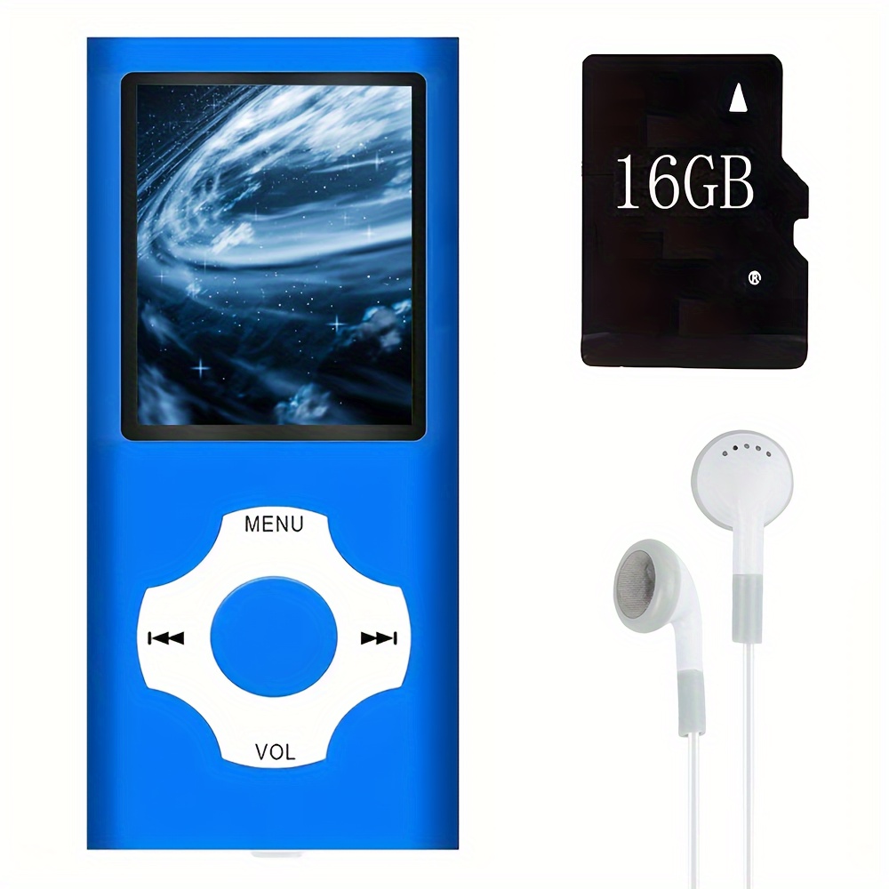 Mp3 Mp4 Player Music Player A 16 Gb Memory Card Portable - Temu