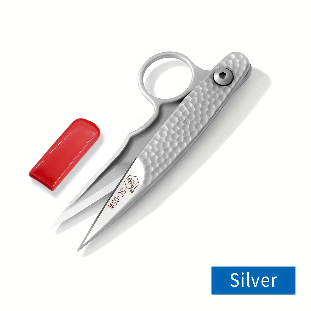E-shop SHUYUSEWING Zwei Hände Mini Tragbare Mikrokristalline Edelstahl Garn Schere mit scharfem Messer und Sicherheitsabdeckung, Ideal für Nähen und