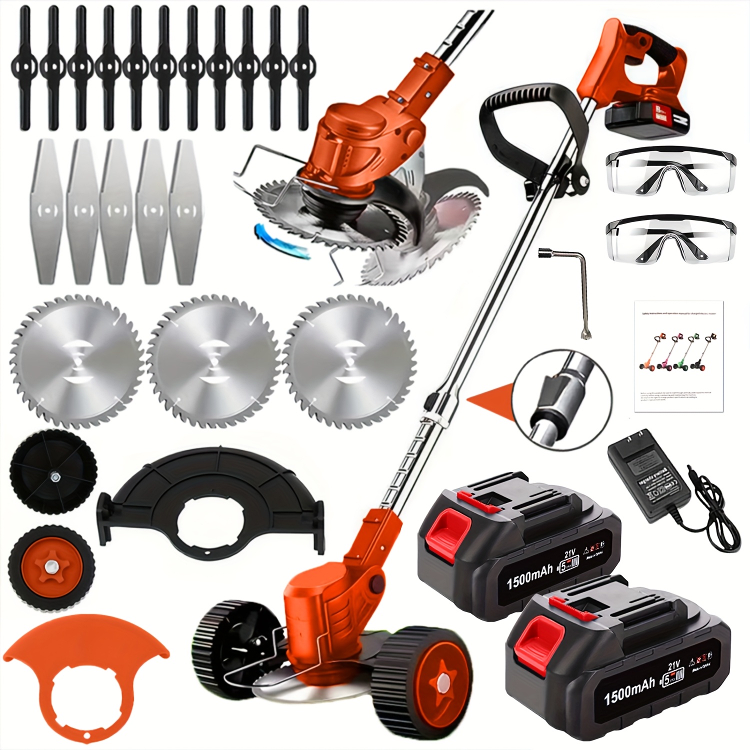 new dual electric cordless electric lawn mower edger with 3 models   and high capacity lithium   lots of freebies suitable for lawn yard   birthday gifts gifts for father husband holiday gifts