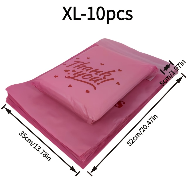 TEMU 10 pezzi Sacchetti Rosa (Stampati su ), Borse Trasporto, Ultra Resistenti, Autoadesivi, Bordi Rinforzati, Dimensioni Extra Large, Ideali per
