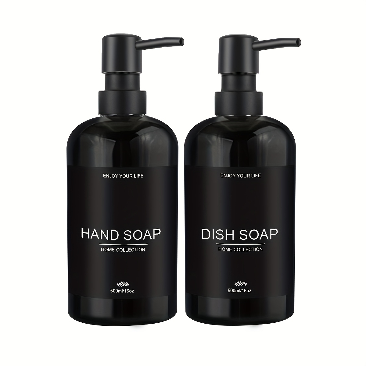 2pcs Hand And Dish Soap Dispenser Set Kitchen Decor Sink Additions 500ml/16.9oz Sink Soap Dispenser For Hand Soap Dish Soap Container