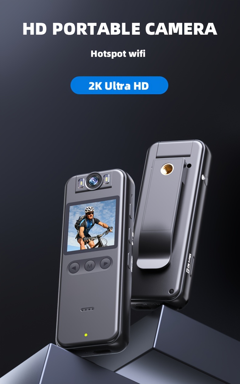 2024 2 Camera Portable Wearable Temu