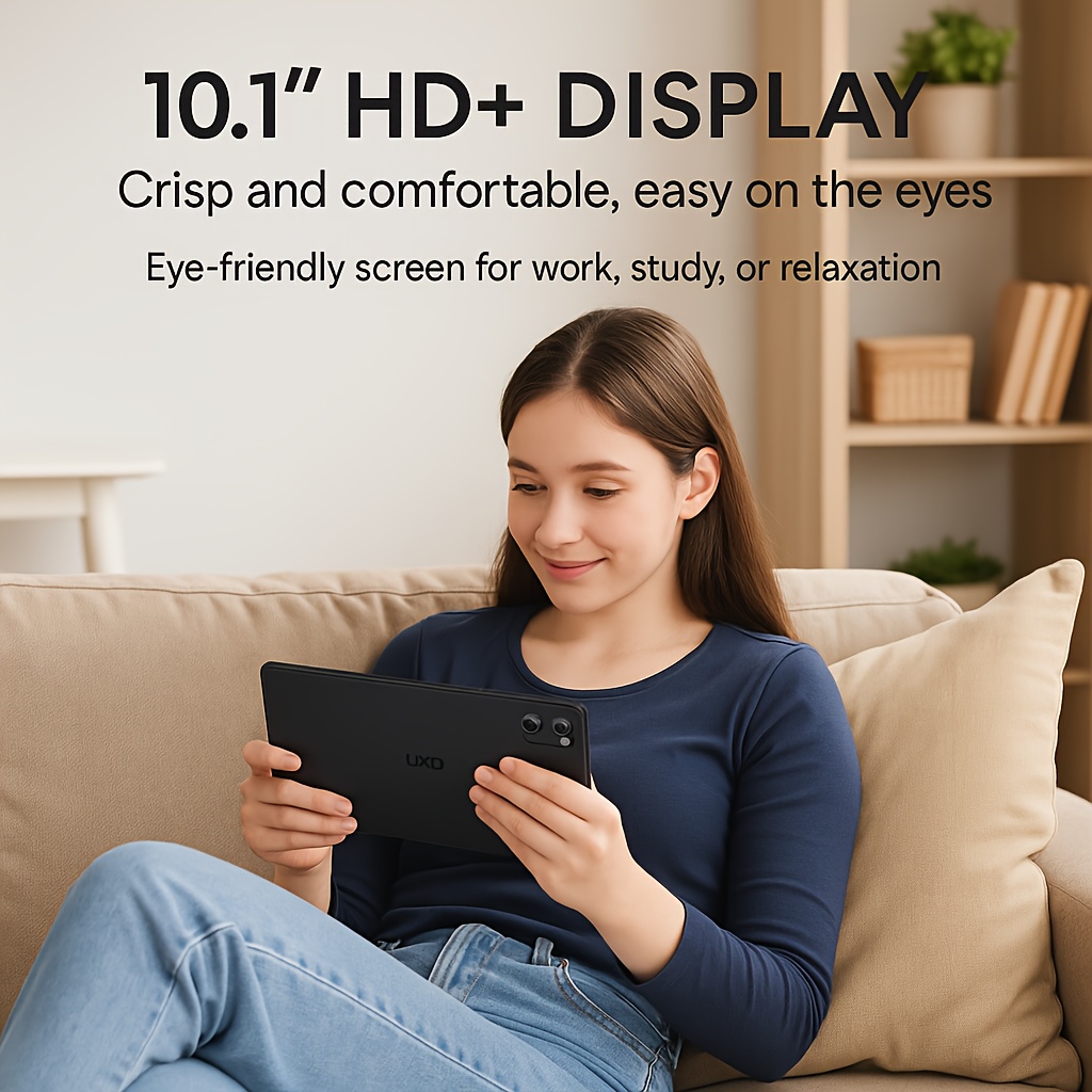 UXD 10.1-inch Android 15.0 Tablet, 16GB RAM, 512GB ROM + 1TB Uitbreidingsondersteuning, Octa-Core Processor, Wi-Fi/Lte, 6000mAh High-Capacity Batterij, Type-C Opladen; Inclusief Beschermhoes, Toetsenbord, Screen Protector, Stylus, Oplaadkabel, Tablet
