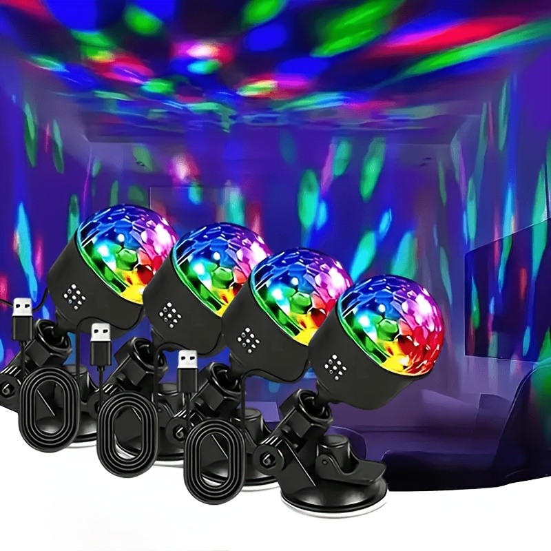 TEMU Lot de 4 boules lumineuses à branchement USB, veilleuses LED , adaptées à la décoration intérieure et aux fêtes, lampe au design élégant, piles