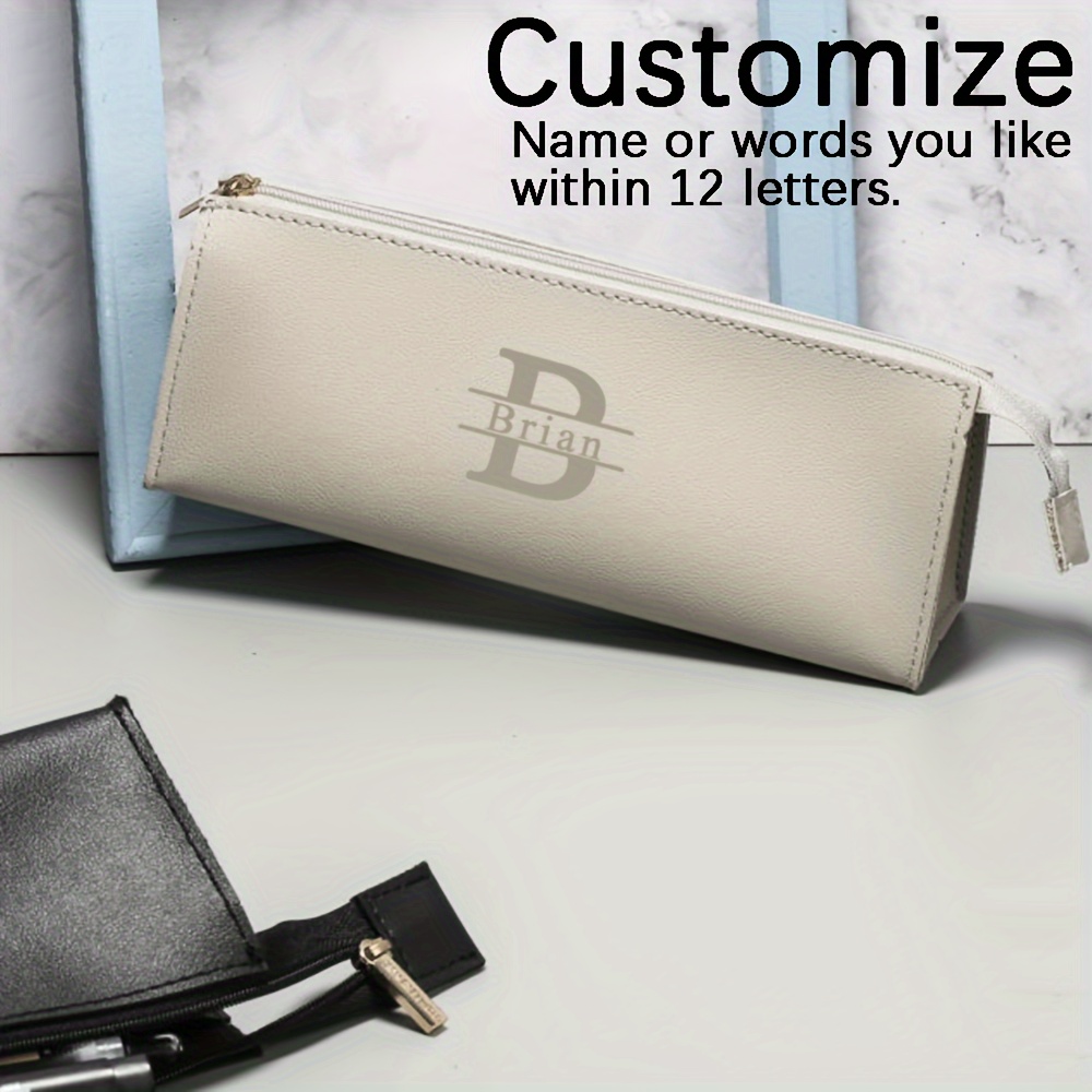 

Customizable - Zippered Pen Bag For , Personalized Engraving , Holds Multiple (1pc)