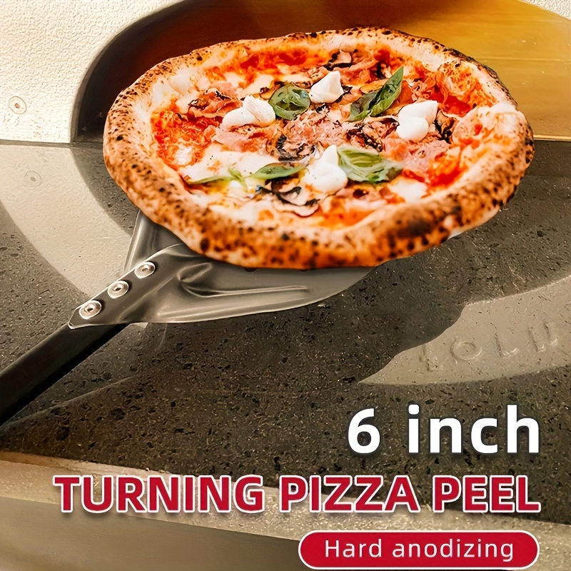 

1pc, Pizza Turning Peel With Long Handle, Pizza Turner, Pizza Peel Spinner, Perforated Pizza Spinner, Non-stick Pizza Paddle, Kitchen Tools