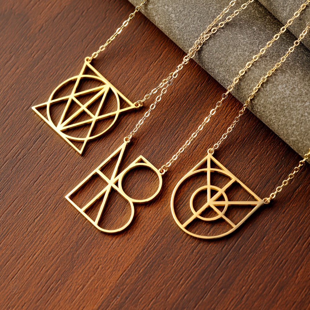 TEMU [customized] Customized Personalized Letter Combination Logo Necklace, Unique Name Logo Necklace, Gift For Friends, Best Gift For Mom