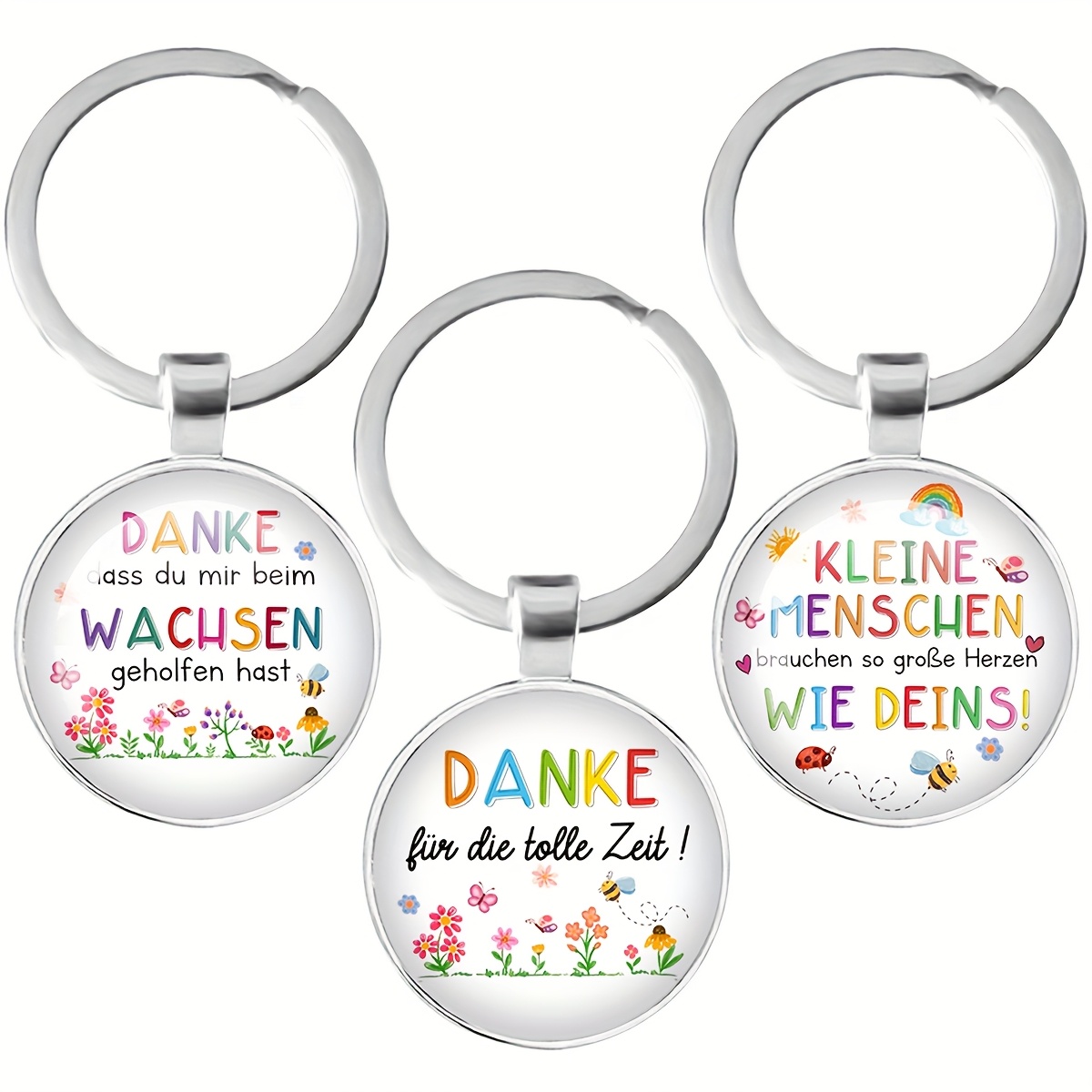 Image of Set Of 3 Thanksgiving Presents Featuring A Guardian Keychain, Perfect As A Thank You Gift For Teachers On Teacher's Day, Graduation, Or Farewell