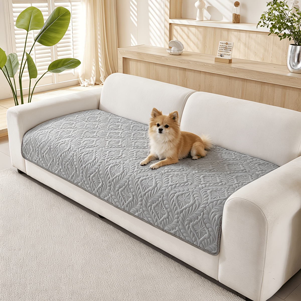 TEMU [3d Phoenix Tail]1pc Classic Ultrasonic Embossed Pet Mat, Non-slip, Pet Friendly, Mattress Cover Pet Mattress, Car Protective Pad, Suitable For
