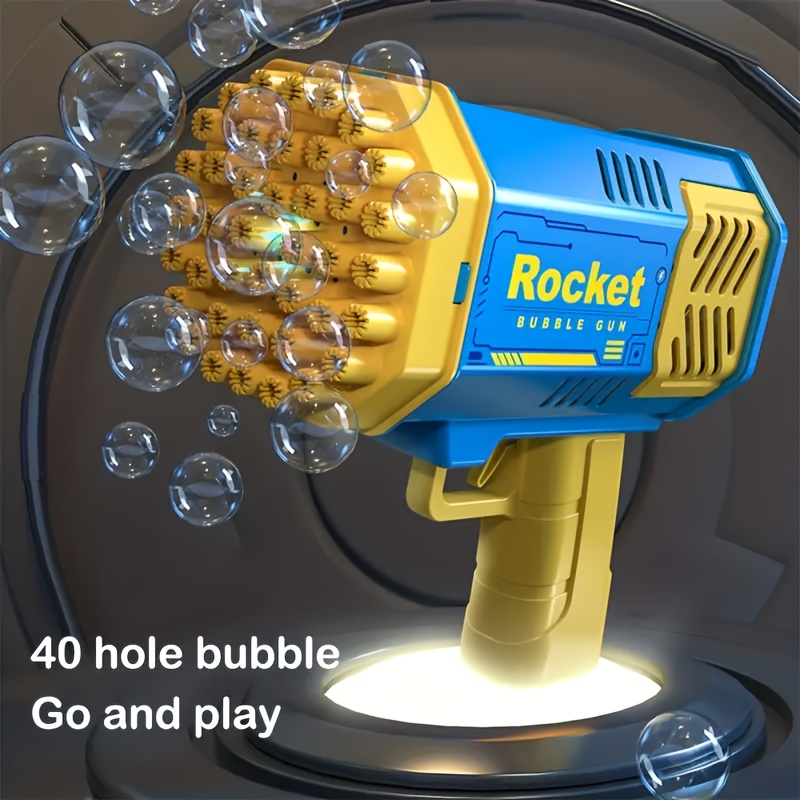 40 Hole Electric Bubble Machine Handheld Gatling Automatic Temu