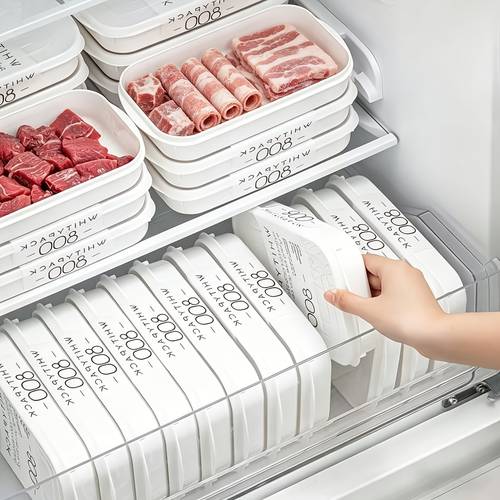 10pcs reusable food storage container set 5pcs containers and 5pcs lids food grade refrigerator storage boxes covered freezer containers stackable containers meat storage box box lunch box portion containers