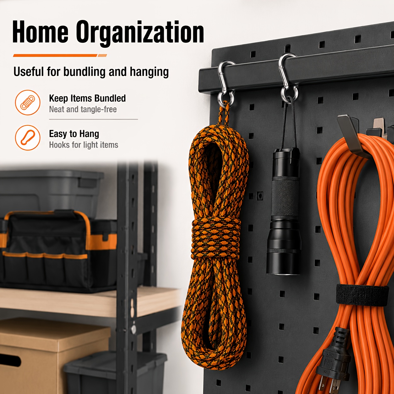 Portable Rope Set with Hooks for Outdoor Use