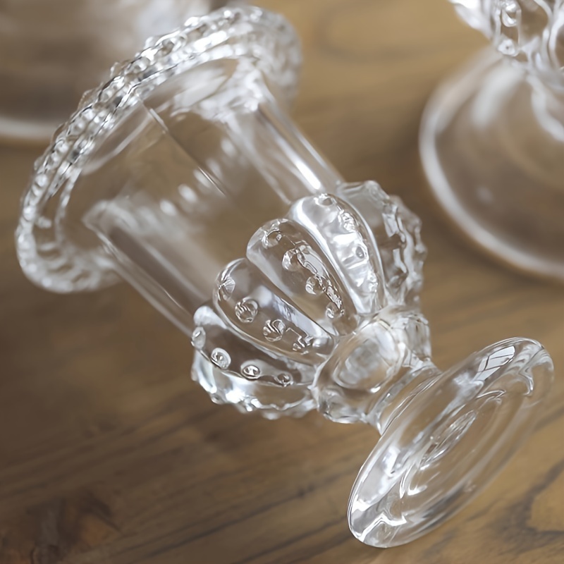Image of Roman Column Glass Vase, Floral Hydroponic Retro Luxury Tall Glass Bottle, Crystal Glass Vase, Table Wedding Decor Ornaments