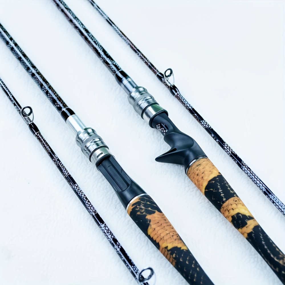 xh adjustable heavy duty carbon fiber fishing rod 6 89ft 7 87ft two section design with guide tips   handle ideal for   fishing perch bass   carp