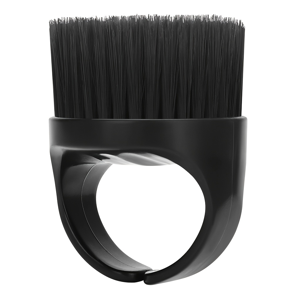 TEMU Brosse à poudre pour et le cou, brosse à cheveux douce, circulaire, légère et portable, brosse de nettoyage pour coiffure, coiffeur, 5 couleurs