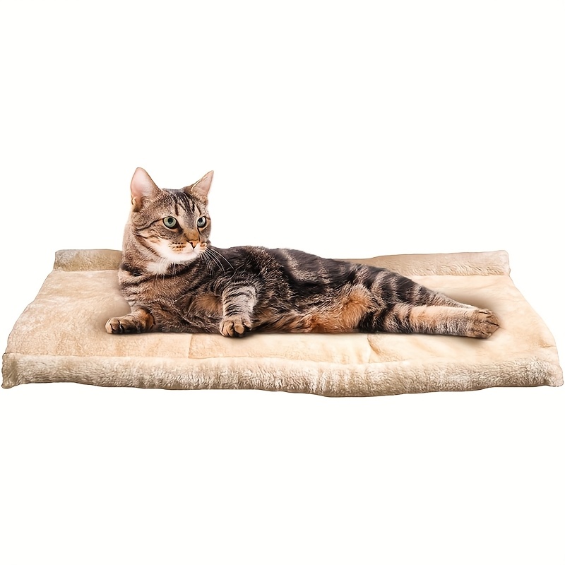 2 in 1 foldable cat mat house soft polyester   bed with plush fleece lining portable   for indoor cats cozy multifunctional pet bed shelter durable fabric small space pets Product details 3