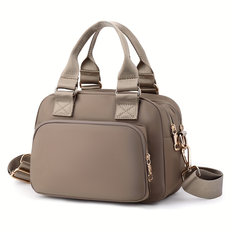 TEMU High-quality Nylon Women's Handbag, Large Capacity Square Bag, Lightweight Travel Shoulder Bag, Easy Crossbody Bag