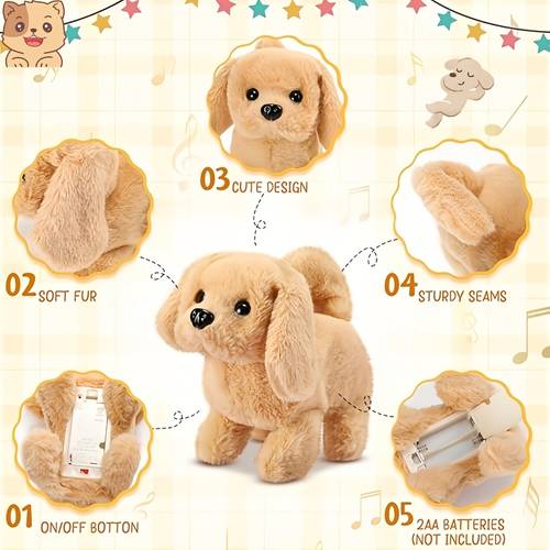 2025 new electronic toy dog realistic running and barking interactive fun cute design kids birthdays and holidays enhances motor skills and joy for parent child bonding