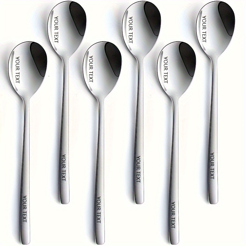 

Customizable Stainless Steel Set, 6/12 Pieces, , & Greetings, For , Home & Kitchen Dining Utensils