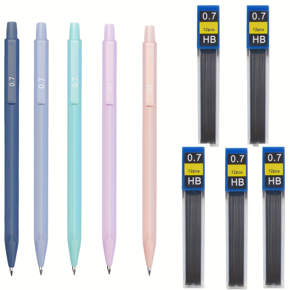 8-Pack Colorful Flowers Mechanical Pencils - 0.5mm Lead Writing & Drawing Pencils