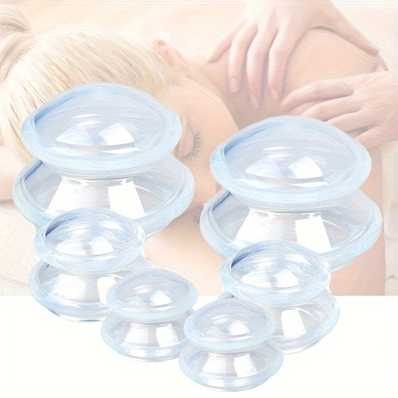 

6pcs/set Cupping Therapy Sets Silicone Anti Cellulite Cup Vacuum Suction Massage Cups Facial Cupping Sets Body And Face Massage Anti-cellulite Cup, Amazing Cellulite Remover Home Use