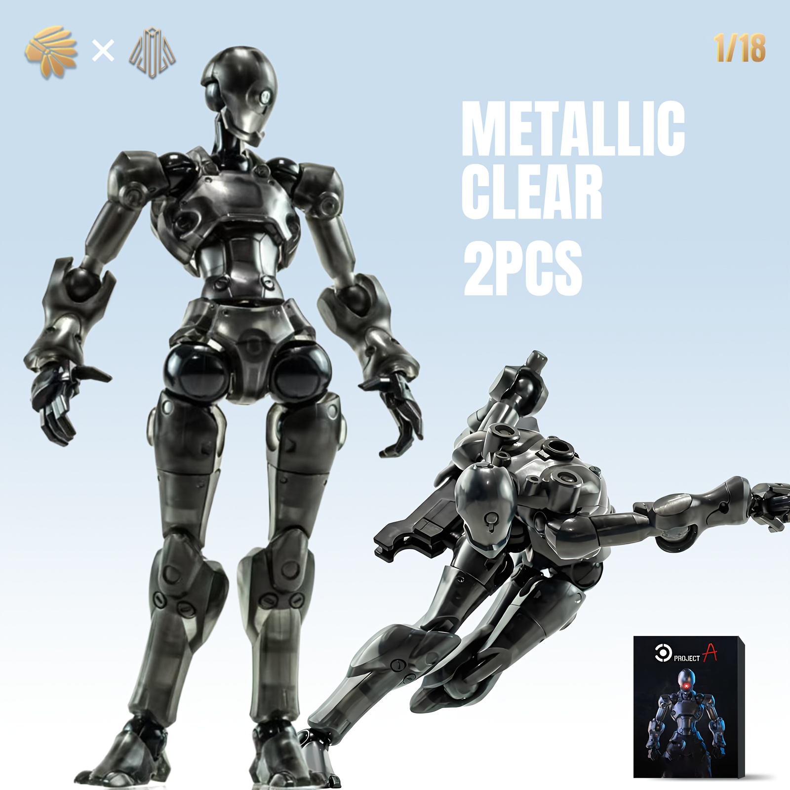 item picture a box of       1 18 science fiction mecha assembled model kit   robot figure cyberpunk style collectibles   display stand and mode additions