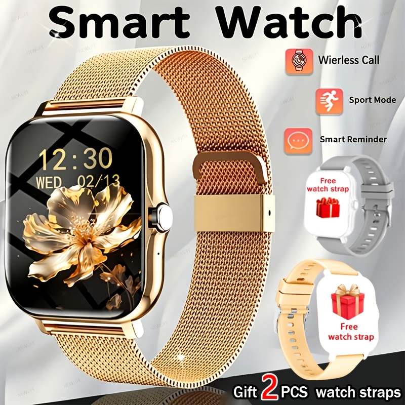 TEMU .83-inch Large Dial Full Touch Screen Men's And Women's Smartwatch, With Wireless Calling And Message Reminders, Is A For , Usb Rechargeable,