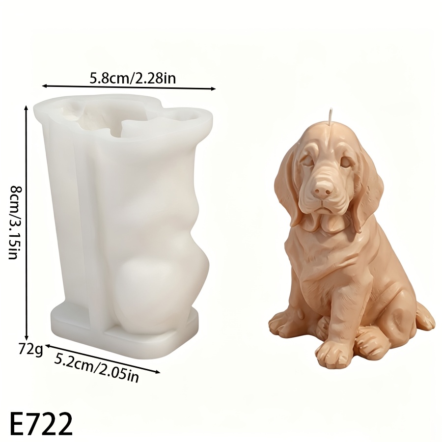 TEMU Basset Hound Candle Silicone Mold Diy Aromatherapy Candle Decorative Ornament Silicone Mold 1pc