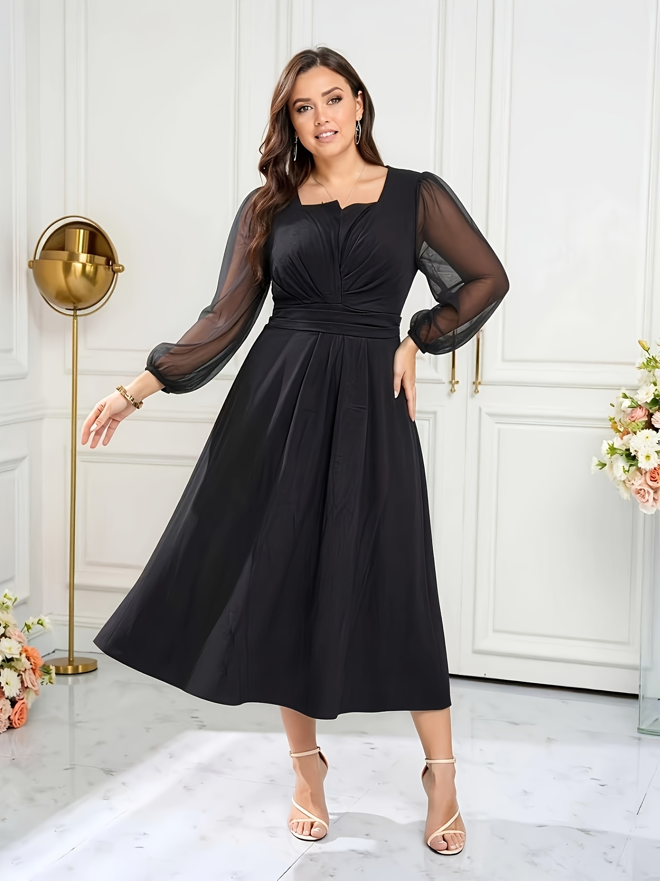 party plus size black cocktail dress Plus Size Wedding Guest Dress ~ Black Cocktail Dress Great Mother of the  Bride Dress ~ 4 Colors Available