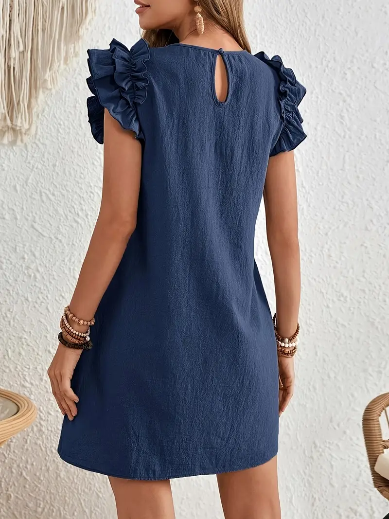 ladies pleated dress ruffles Jdlsppl Women's Midi Party Dress Ladies Vintage Chiffon Lace High Neck Knee Length Sleeveless Illusion Billowy Ruffle Homecoming Pleated Dress Formal