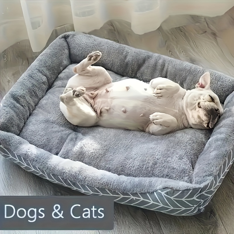 Winter Warmth Cat Bed - Ultra-Soft Plush Pad, No Assembly Required, 4 Sizes (M-XXL), Thick Cushion Suitable for Small, Medium, and Large Dogs & Cats, Pet Sofa, Comfortable Cat Nest, Oversized Cat Bed, Thick Cat Bed, High Quality, for Cat Lovers