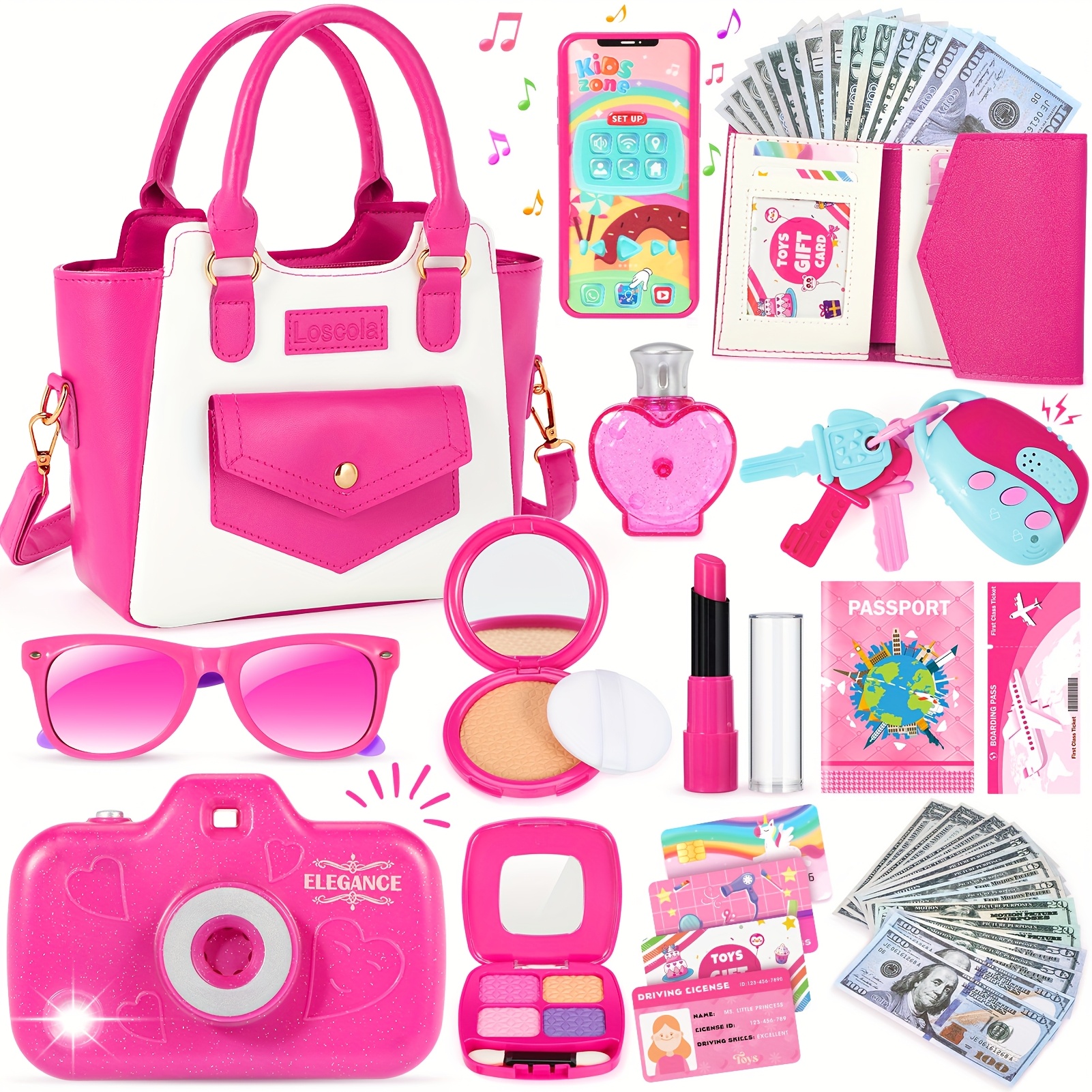 

Princess Play Purse And Makeup Set For - Pretend Play Toy With Accessories, Perfect Gift For Girls 3-8