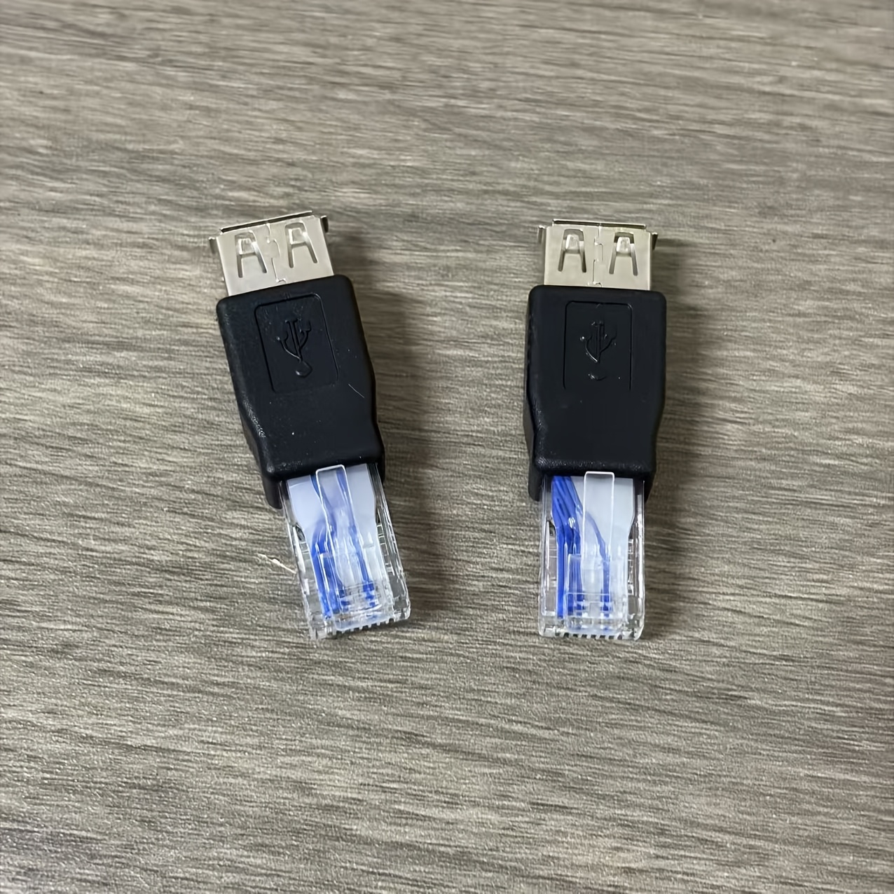 TEMU 2pcs Connecting Cable Converter Head Usb To Rj45 Adapter Usb To Ethernet Usb Conversion Head