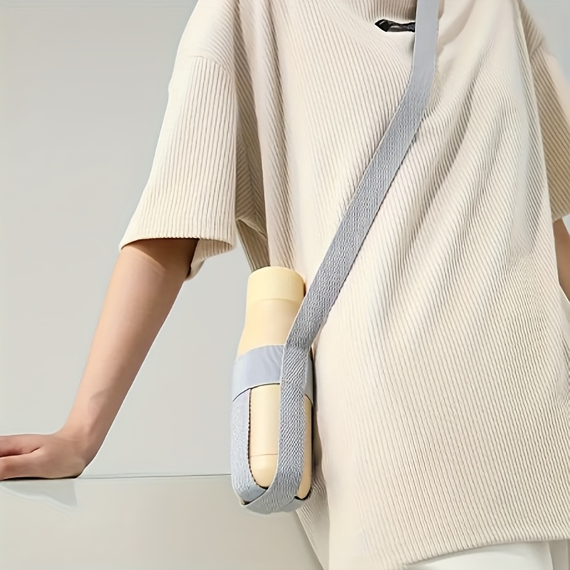 E-shop Tragbarer Isolierter Wasserflaschenhalter mit Verstellbarem Gurt - Langlebige Polyester Handfreie Becherhülle für Wandern, Fitnessstudio, Reisen