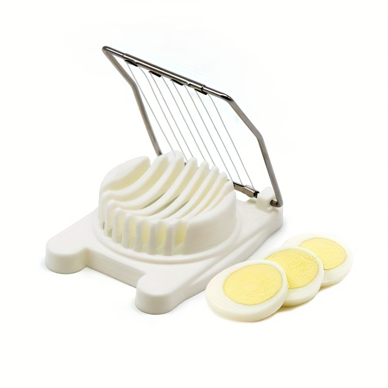 1 Rebanador de huevos - Cortador de alambre de acero inoxidable, apto para cocinas y restaurantes - Fácil de usar para rebanar huevos, frutas y verduras, accesorio de cocina