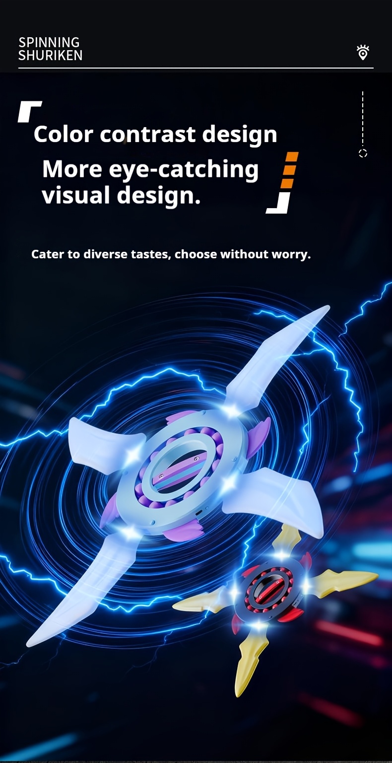 7   quick release rotating cool glowing   fidget spinner   kids boys   toy gift parent child interactive outdoor game childrens birthday gift best gift for christmas and halloween Product details 3