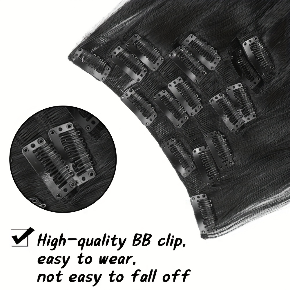 20 inches     separate pieces heat   synthetic hair clip in hair extensions long hair accessories for   for   use details 2