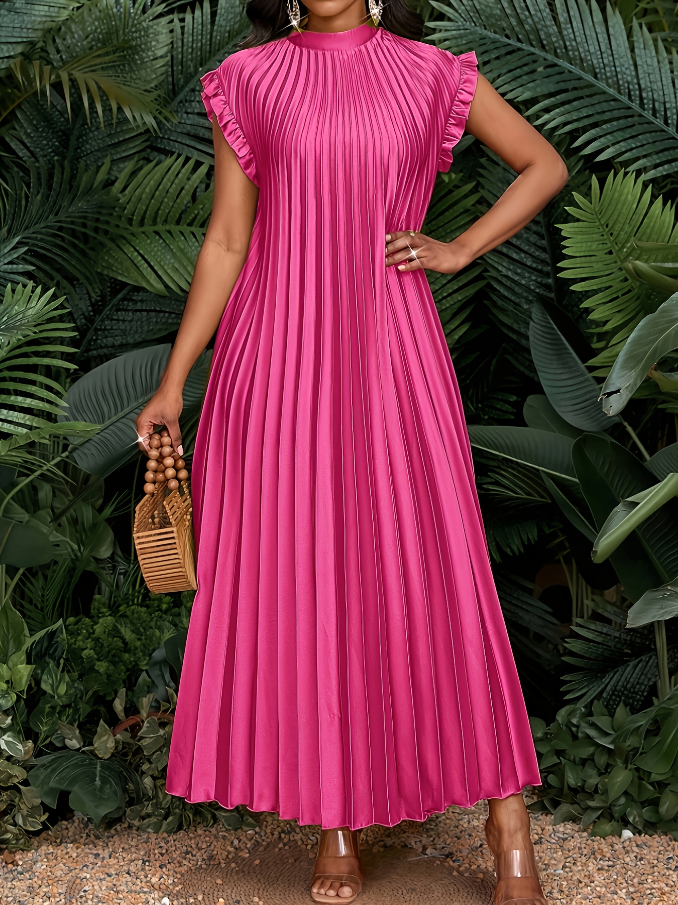 off the shoulder ruffle dress midi Double Ruffle Off Shoulder Midi Dress