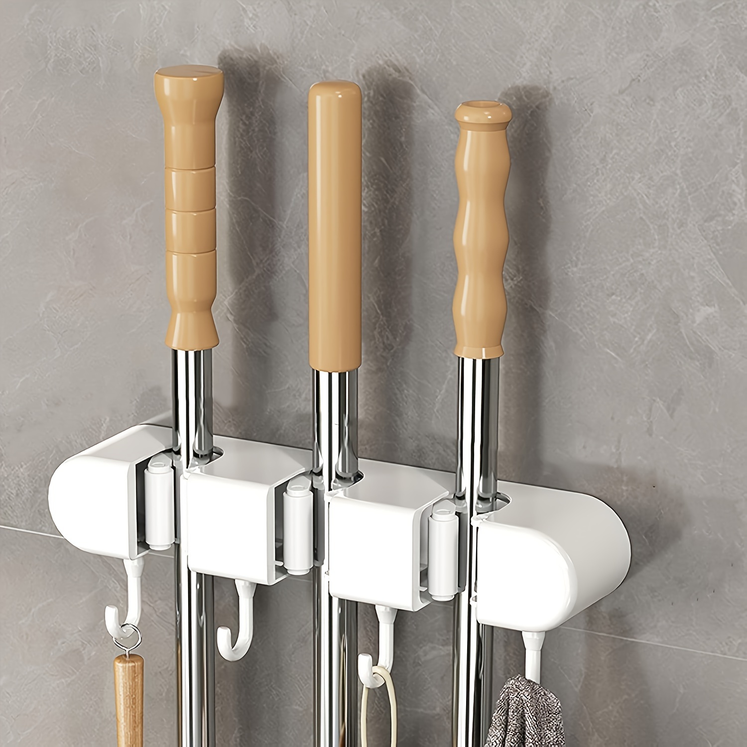 Rv Mop Rack Hook Flushless Mop Broom Rack Wall Temu