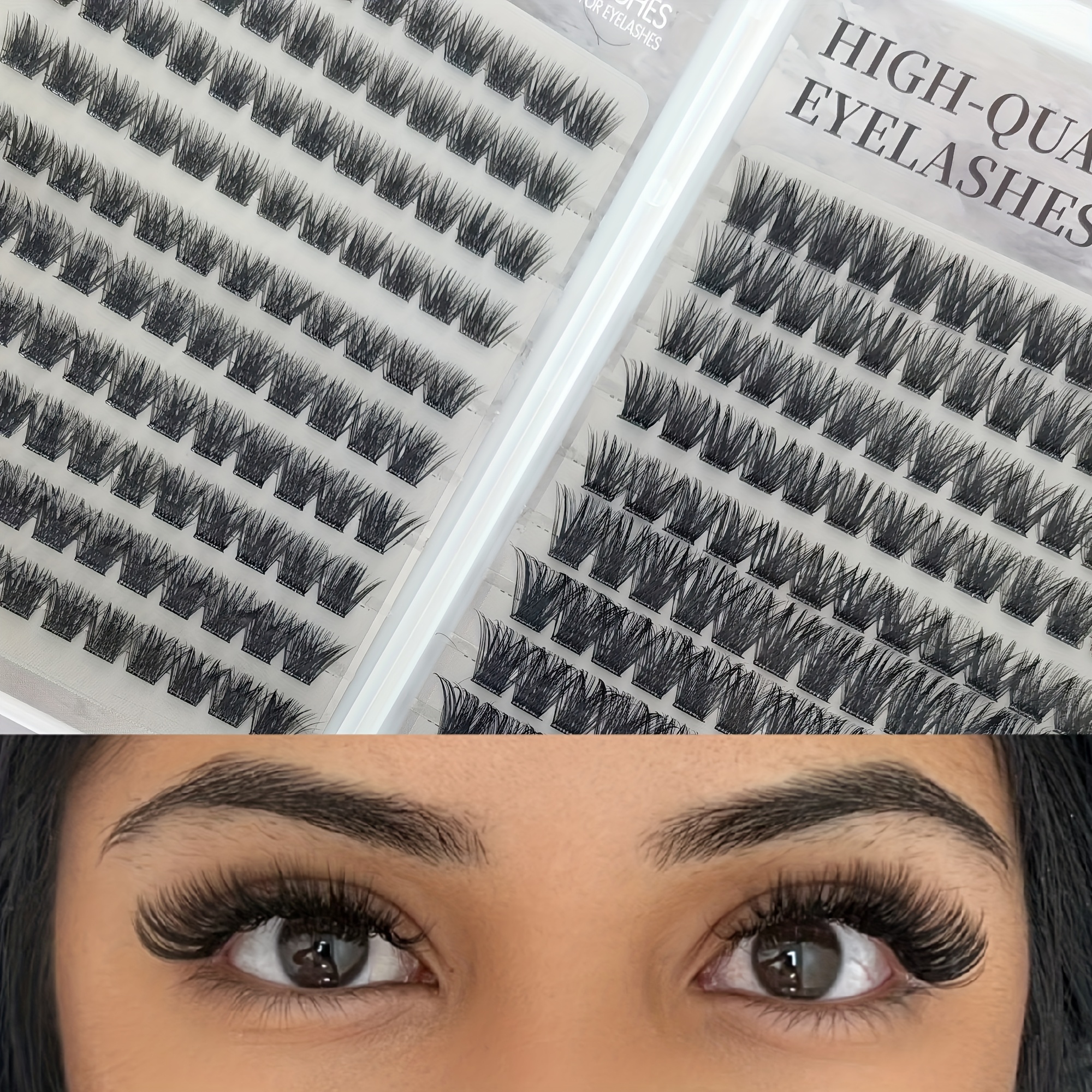 240 Clusters False Eyelashes No Glue Needed - , -curve Lift, Multi-length Lashes Suitable For Diy, Daily Wear & Dramatic Looks
