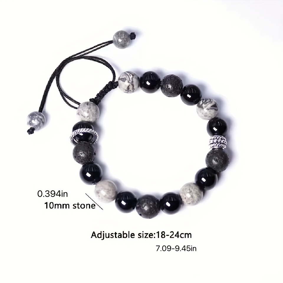 Geometric Beaded Bracelet for Men