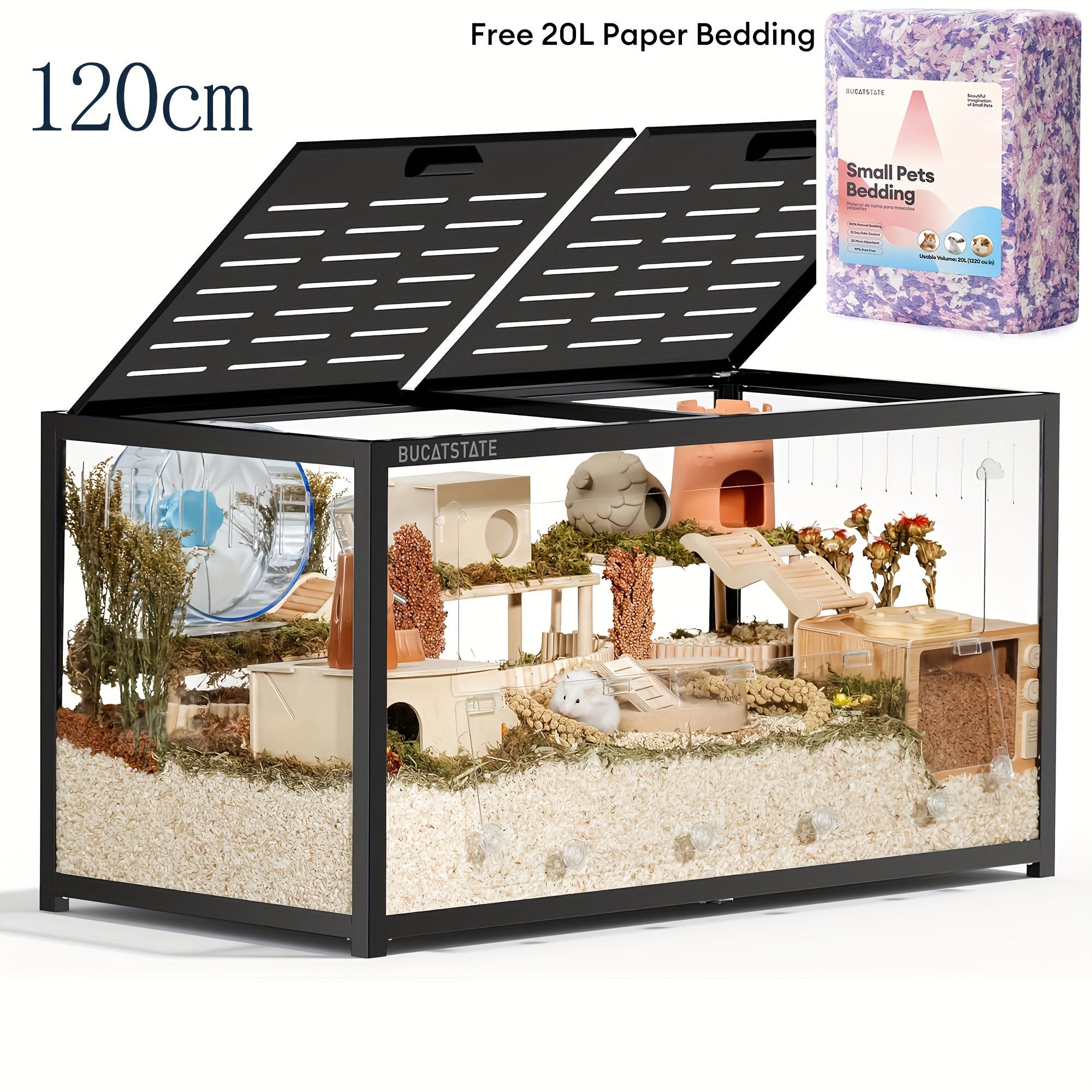 BUCATSTATE Hamster Cage 3.0, Spacious Stackable Metal Cage