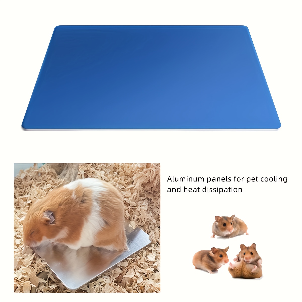 Aluminum Cooling Pad for Hamsters & Small Pets, Heat-Resistant Cooling Mat